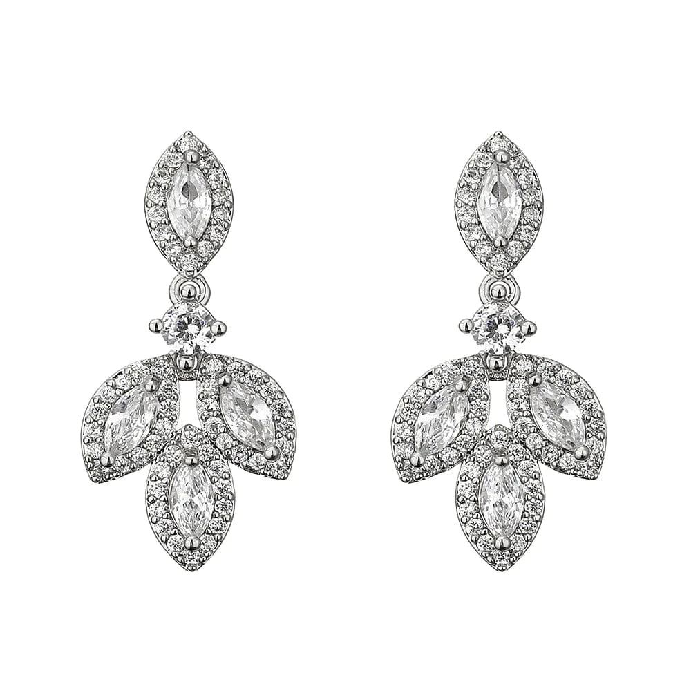 EP2957 White RAKOL  EP2144 wholesale luxury  gold plated women's long earings jewelry 2022 bridal big  statement earrings  jewelry women