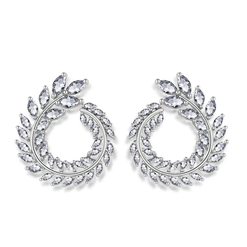 EP455 White Rakol Ep598 Wholesale Luxury Angel Wing Cubic Zirconia Bridal Earrings Big Studs Earrings Jewelry Women 2022