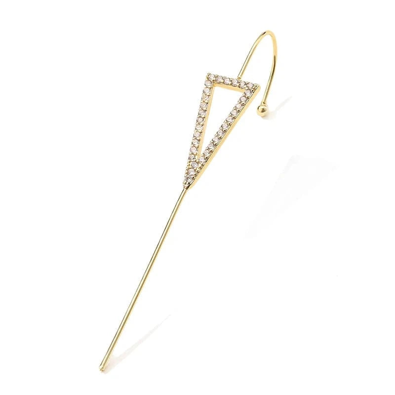 EP5012 Gold RAKOL  EP2589  wholesale Women's minimalist korean fashion  ear cuff earrings gold plated custom rhinestone cuff earrings