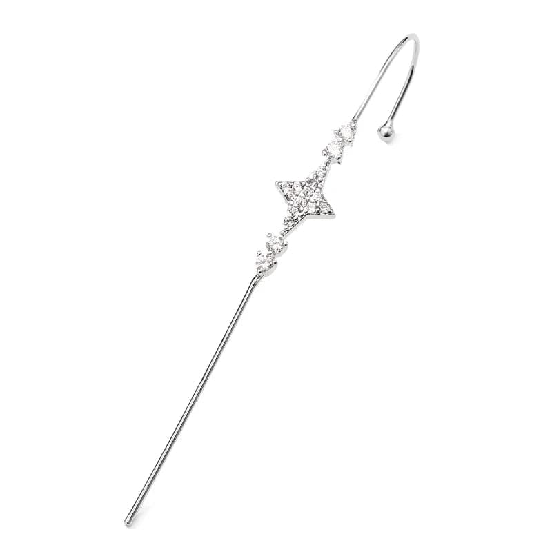 EP5015 White RAKOL EP5002 Wholesale Fashion Jewelry Earrings Women Stainless Steel Earrings Jewelry Piercing Ear Crawler Hook Earrings Set