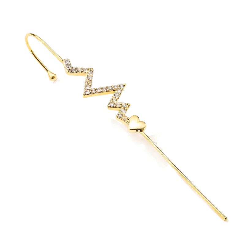 EP5016 Gold RAKOL EP5002 Wholesale Fashion Jewelry Earrings Women Stainless Steel Earrings Jewelry Piercing Ear Crawler Hook Earrings Set