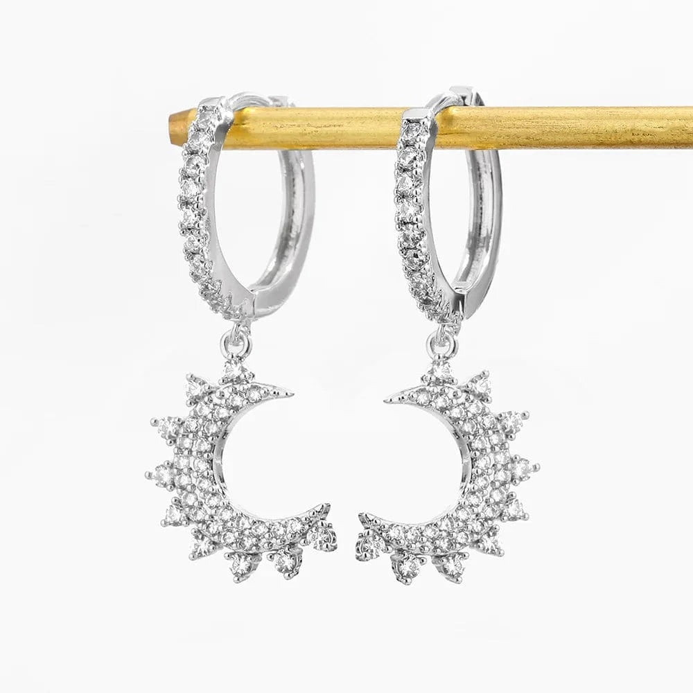 EP5223  White RAKOL EP1174 2022 Luxury Jewelry Hoop Earrings 18k Gold Plated Cubic Zirconia Huggie Earrings Heart Drop Earrings Jewelry Women