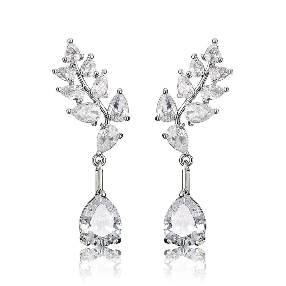 EP5273 White Rakol Ep598 Wholesale Luxury Angel Wing Cubic Zirconia Bridal Earrings Big Studs Earrings Jewelry Women 2022