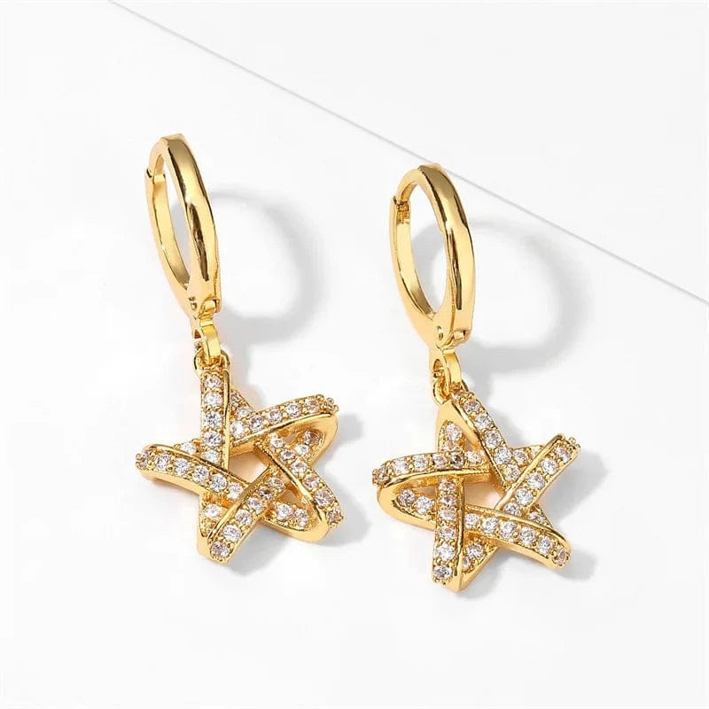 EP5403 Gold RAKOL EP1174 2022 Luxury Jewelry Hoop Earrings 18k Gold Plated Cubic Zirconia Huggie Earrings Heart Drop Earrings Jewelry Women