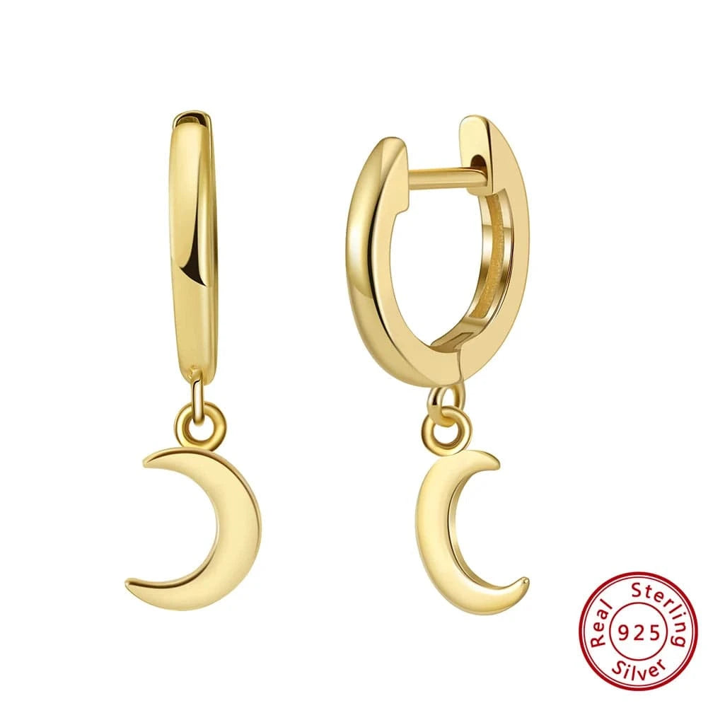 EQE50-G RINNTIN EQE55 Fine Jewelry Drop Dangle Earrings Women Cubic Zircon Designer 14K Gold Plated 925 Sterling Silver Hoop Earrings