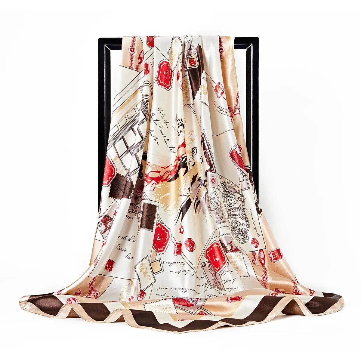 Europe and the United States new imitation silk 90cm square scarf lady scarf gift siwh