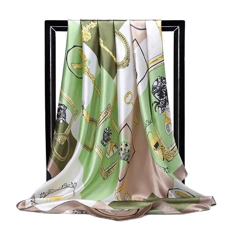 Europe and the United States new imitation silk 90cm square scarf lady scarf gift siwh