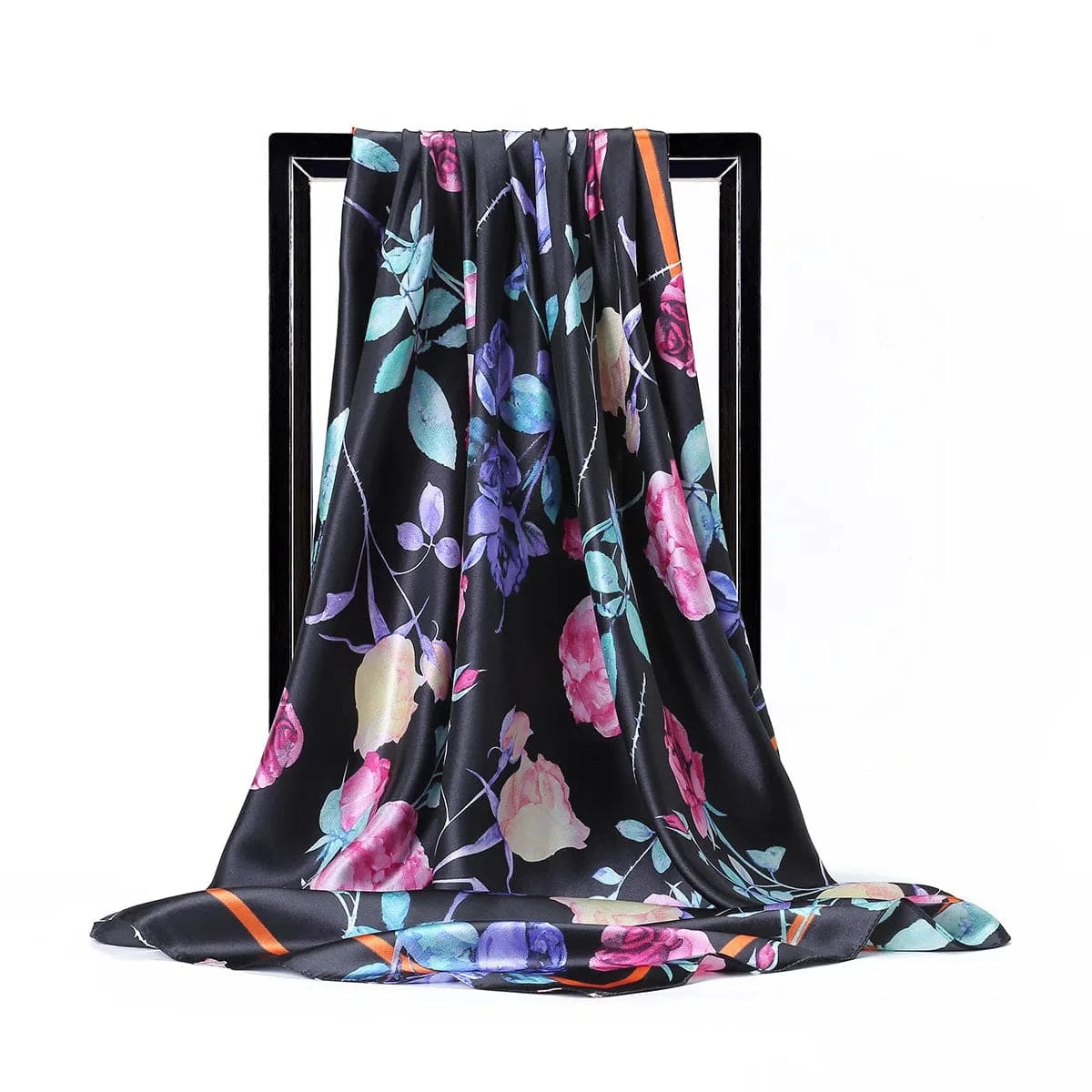 Europe and the United States new imitation silk 90cm square scarf lady scarf gift siwh