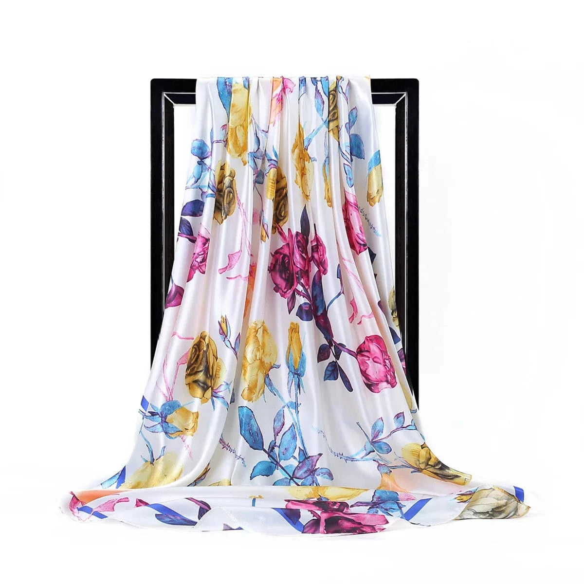 Europe and the United States new imitation silk 90cm square scarf lady scarf gift siwh