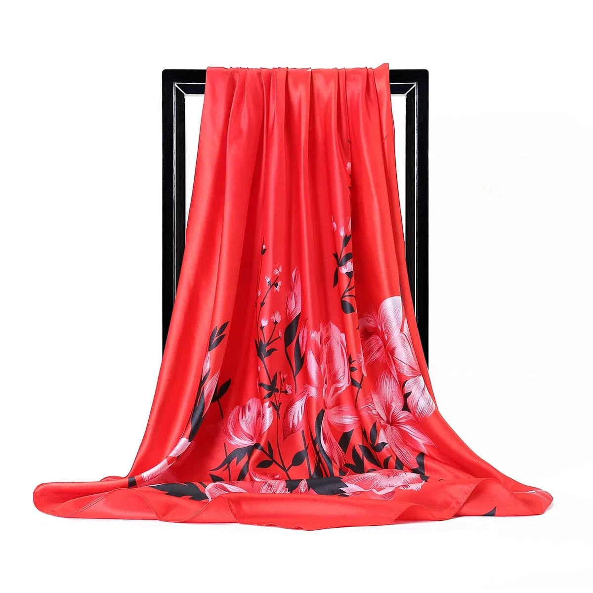 Europe and the United States new imitation silk 90cm square scarf lady scarf gift siwh