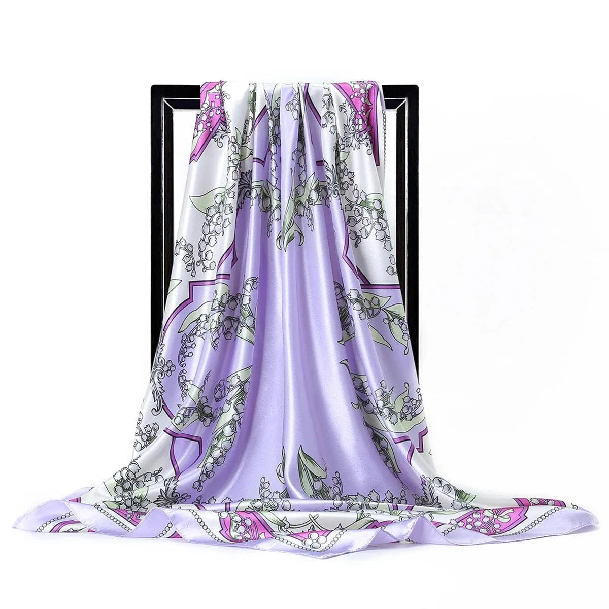Europe and the United States new imitation silk 90cm square scarf lady scarf gift siwh