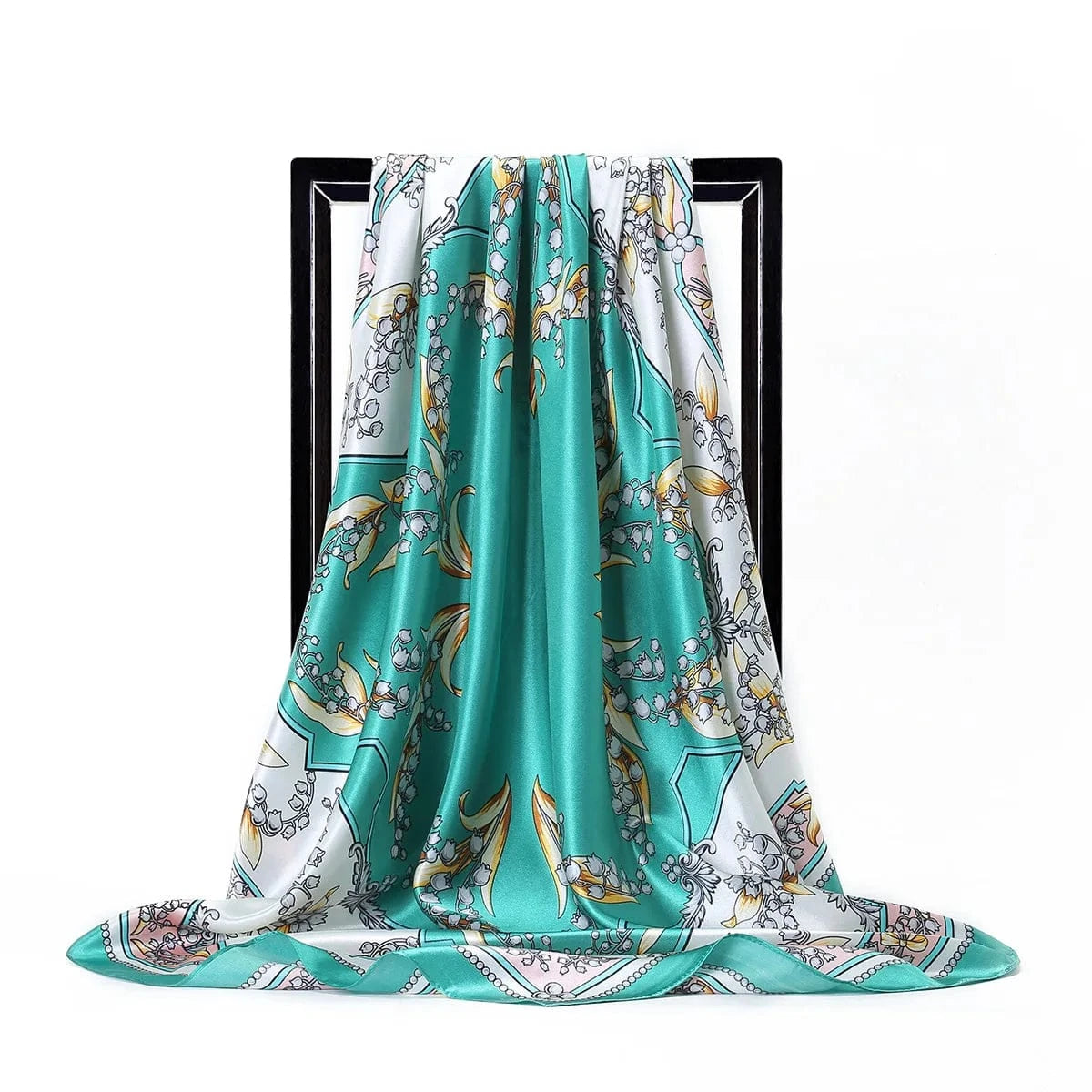 Europe and the United States new imitation silk 90cm square scarf lady scarf gift siwh