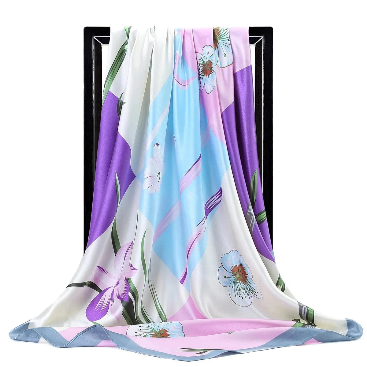 Europe and the United States new imitation silk 90cm square scarf lady scarf gift siwh