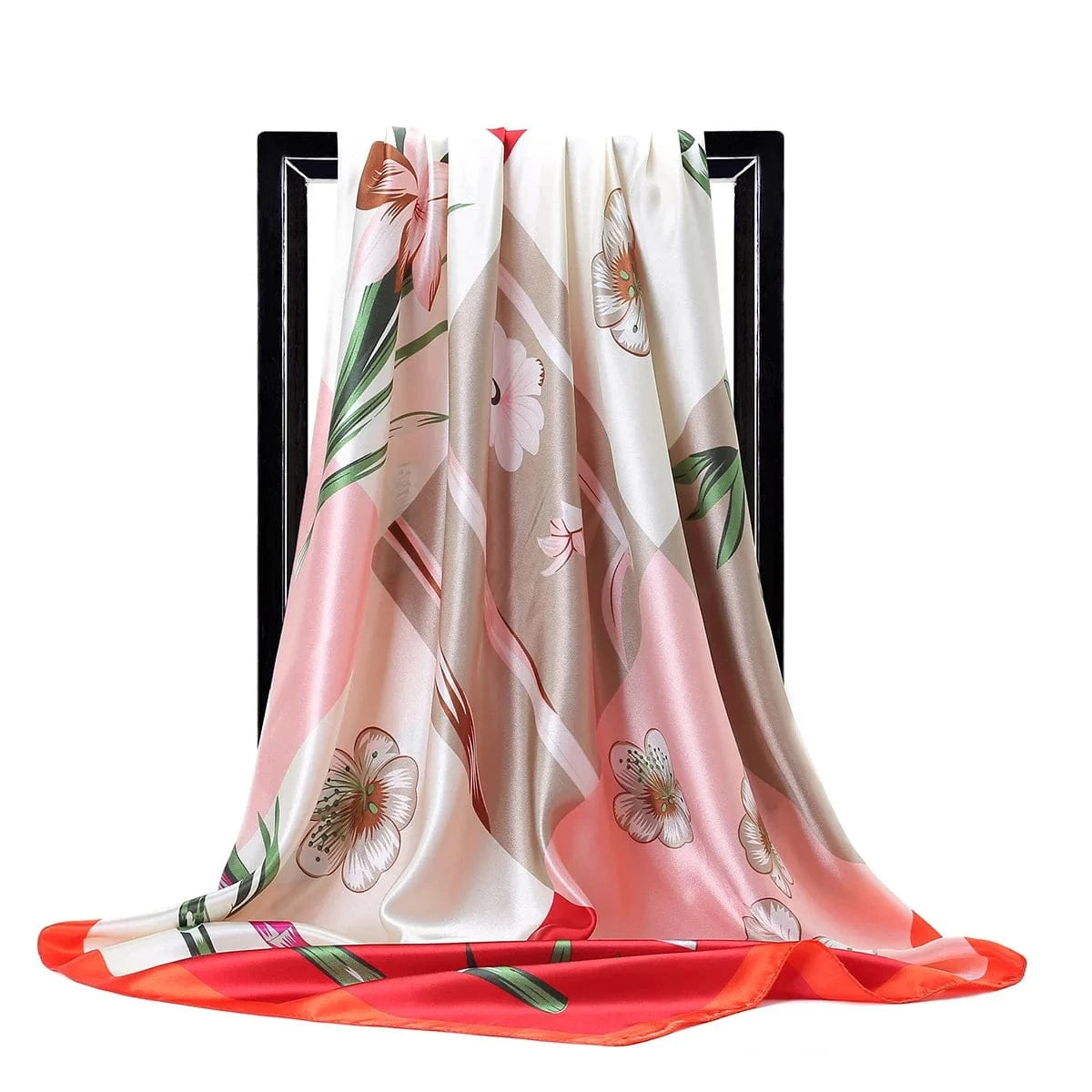 Europe and the United States new imitation silk 90cm square scarf lady scarf gift siwh