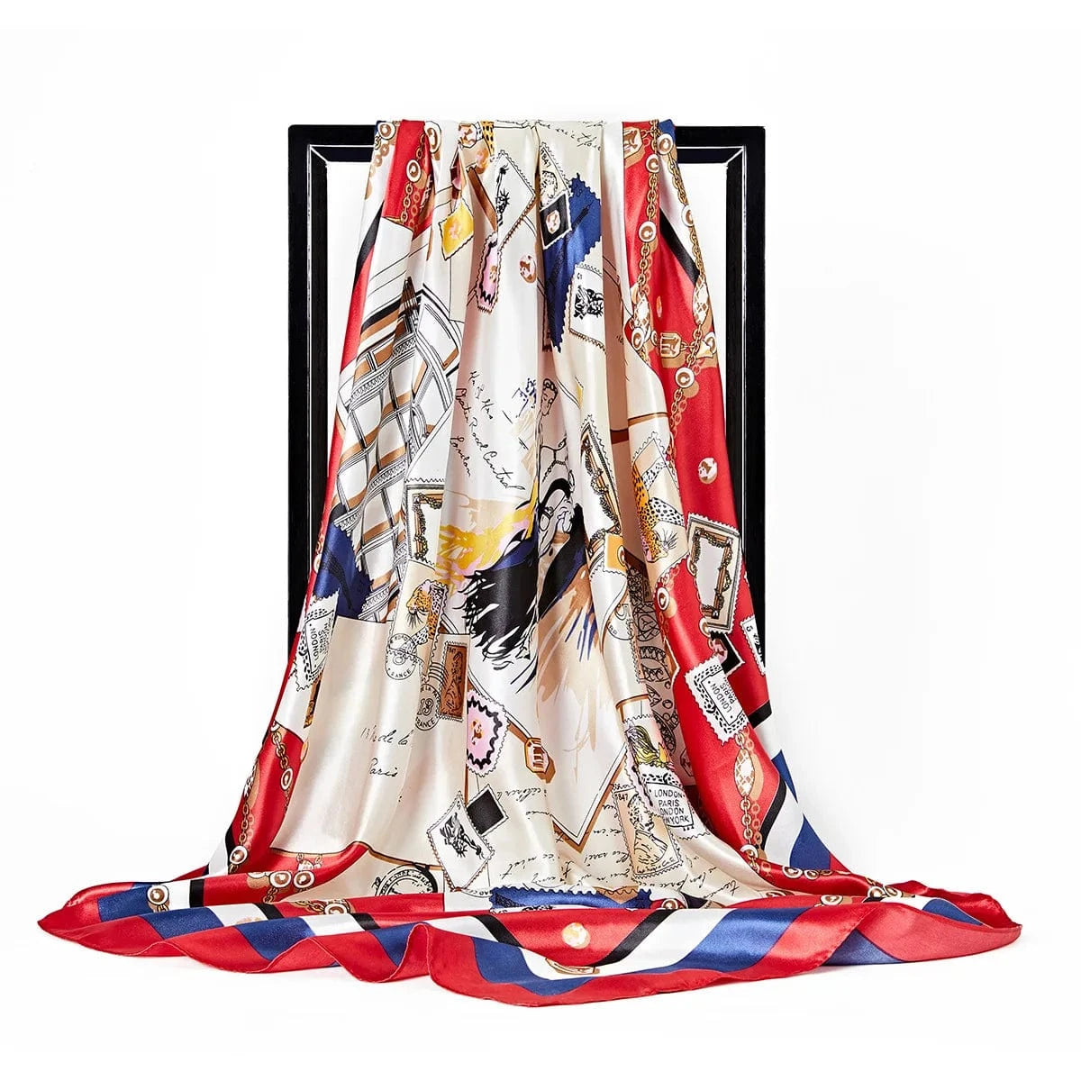 Europe and the United States new imitation silk 90cm square scarf lady scarf gift siwh