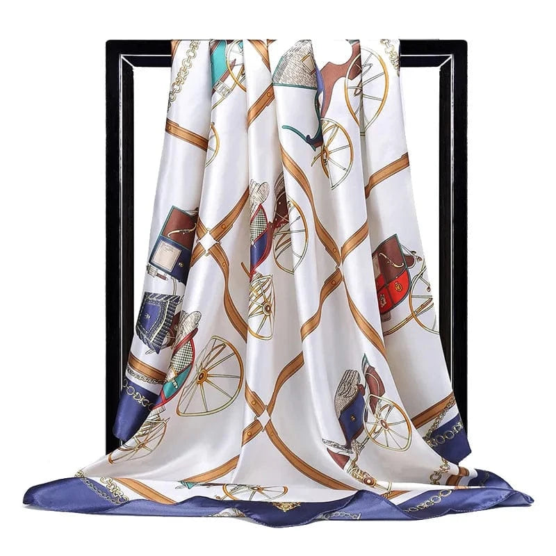 Europe and the United States new imitation silk 90cm square scarf lady scarf gift siwh