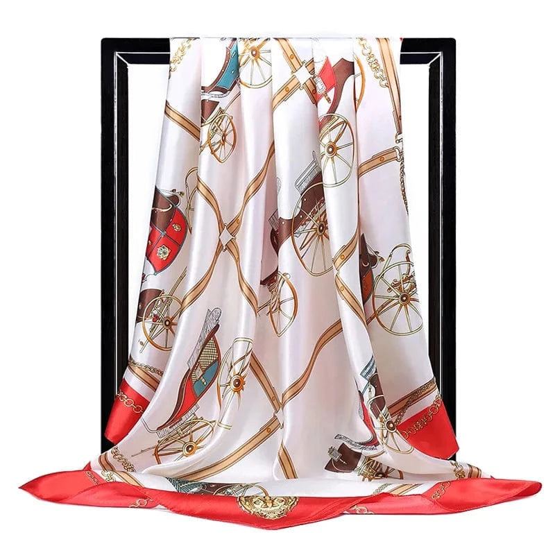 Europe and the United States new imitation silk 90cm square scarf lady scarf gift siwh