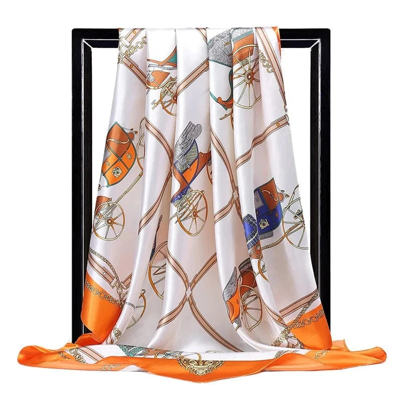 Europe and the United States new imitation silk 90cm square scarf lady scarf gift siwh