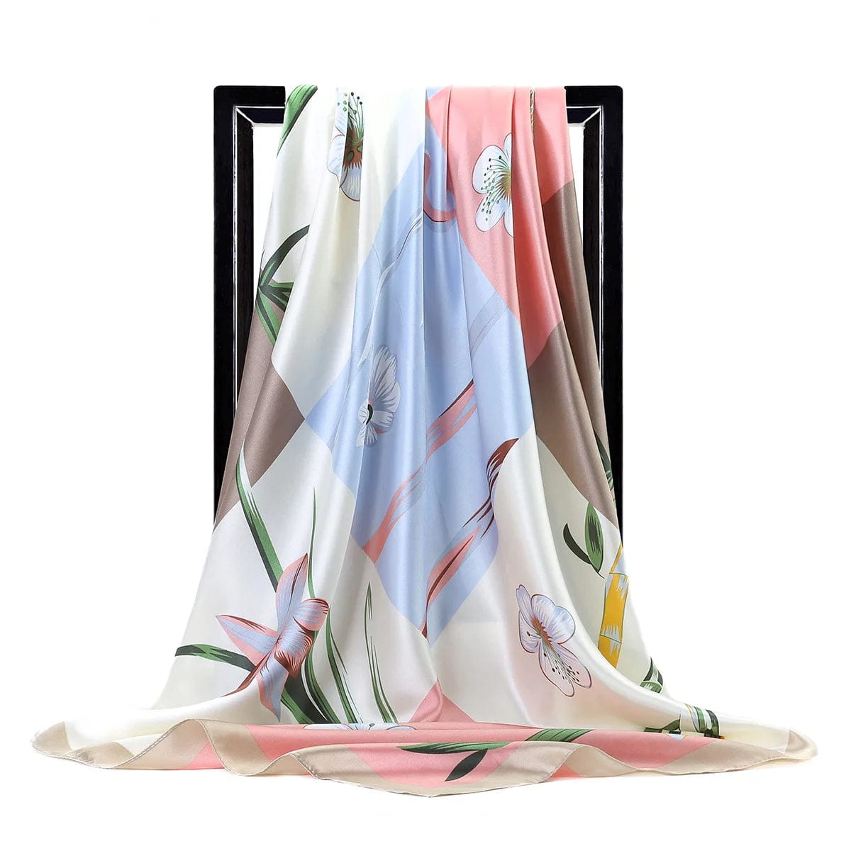 Europe and the United States new imitation silk 90cm square scarf lady scarf gift siwh
