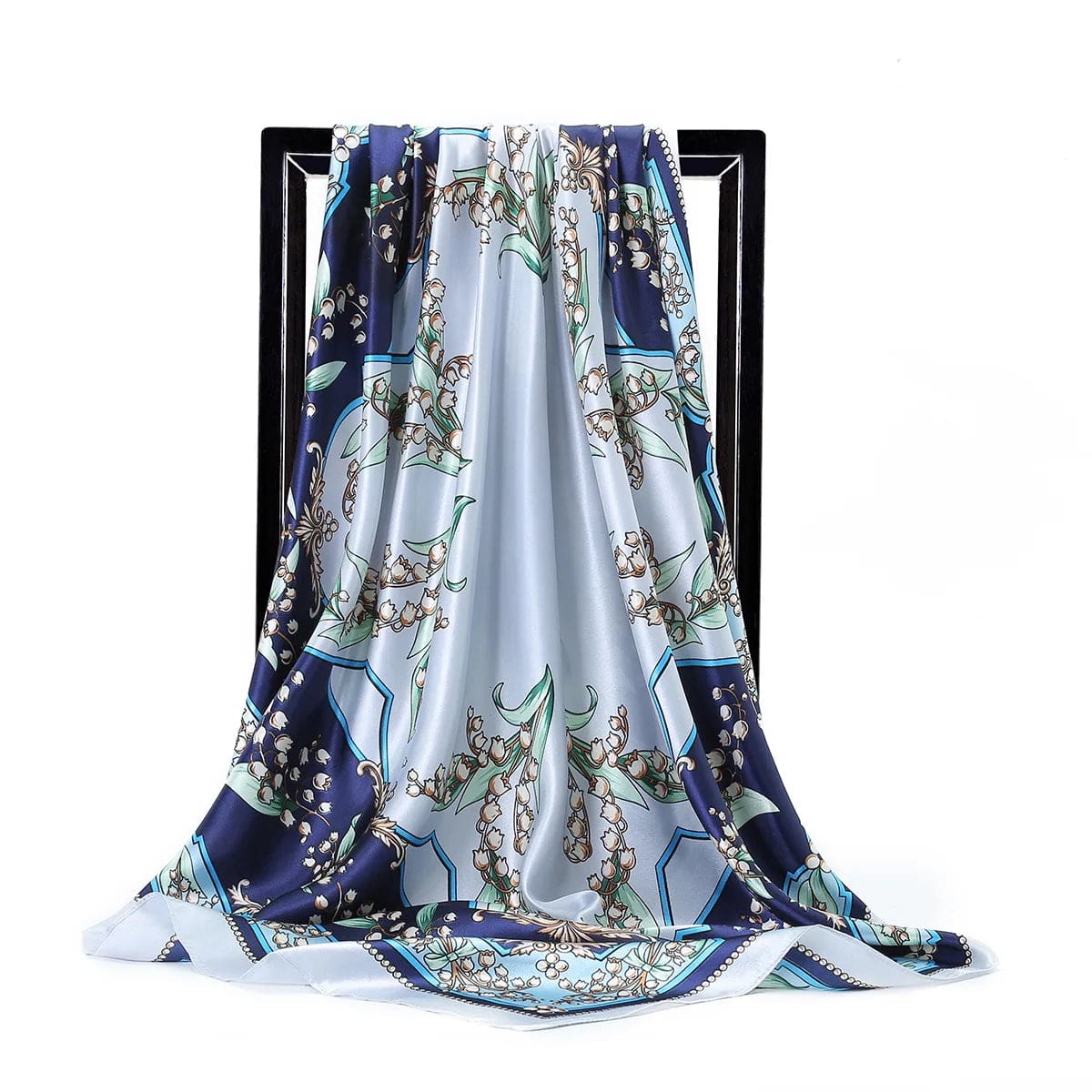 Europe and the United States new imitation silk 90cm square scarf lady scarf gift siwh