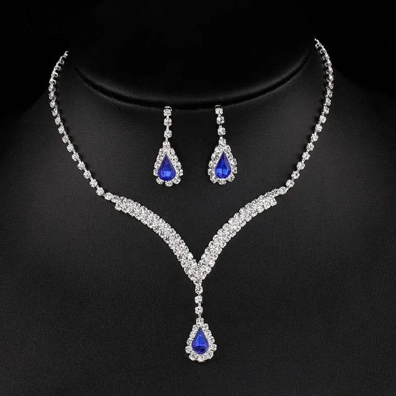 European And American Fashion Jewelry Jewelry Sets Drop Pendant Necklace Earring Sets Wedding Jewelry Bridal Accessories
