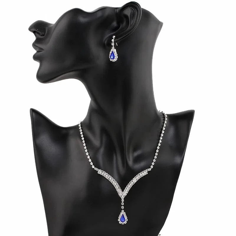 European And American Fashion Jewelry Jewelry Sets Drop Pendant Necklace Earring Sets Wedding Jewelry Bridal Accessories