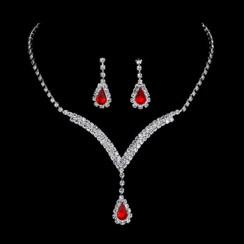 European And American Fashion Jewelry Jewelry Sets Drop Pendant Necklace Earring Sets Wedding Jewelry Bridal Accessories