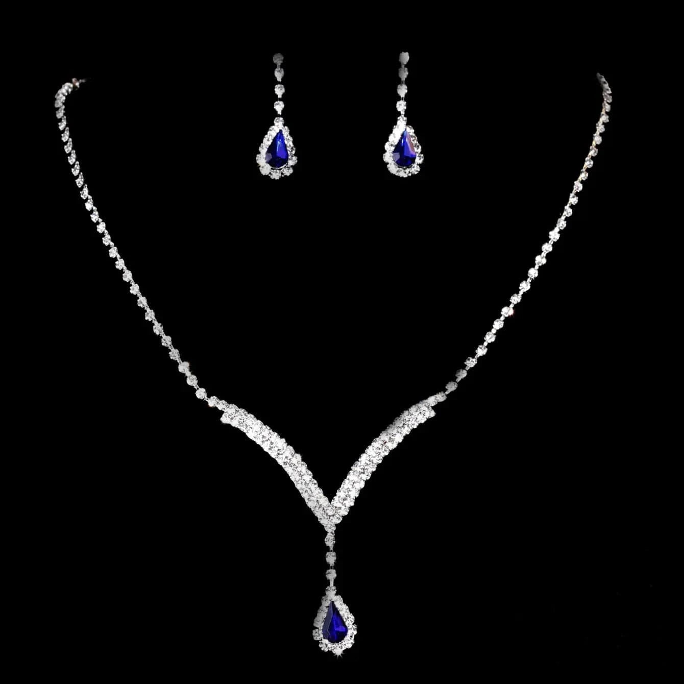 European And American Fashion Jewelry Jewelry Sets Drop Pendant Necklace Earring Sets Wedding Jewelry Bridal Accessories