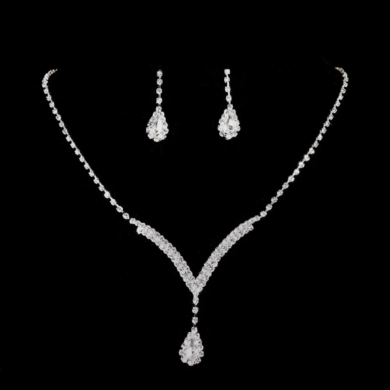 European And American Fashion Jewelry Jewelry Sets Drop Pendant Necklace Earring Sets Wedding Jewelry Bridal Accessories