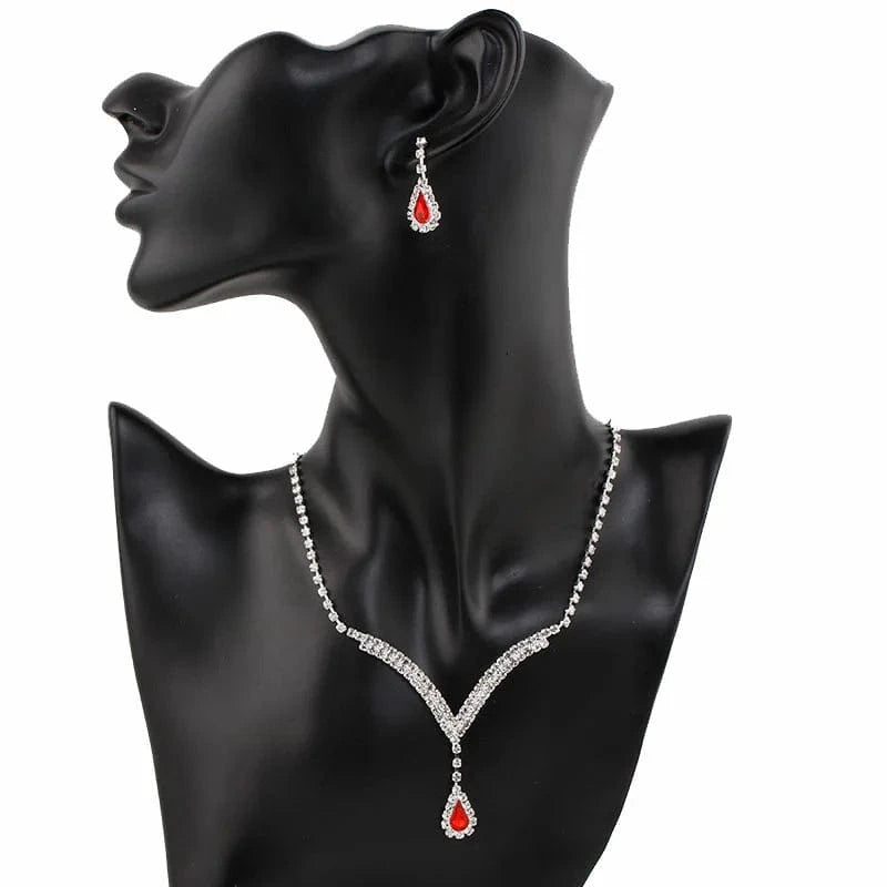 European And American Fashion Jewelry Jewelry Sets Drop Pendant Necklace Earring Sets Wedding Jewelry Bridal Accessories