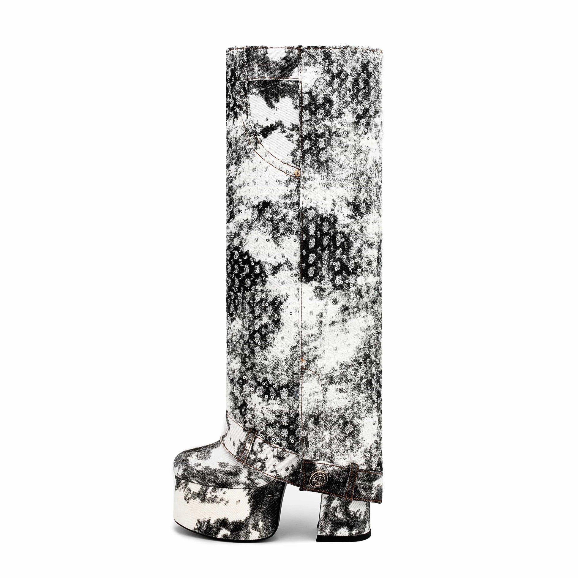 European And American Sexy Thick Heel Elegant High-heeled Women's Boots Party Shoes For Lady Cuff Pipe Knee High Boots Women