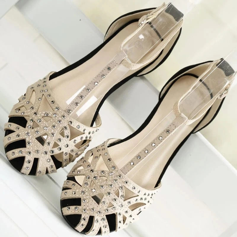 European Style Cheap flat sandals for ladies pictures sandal women