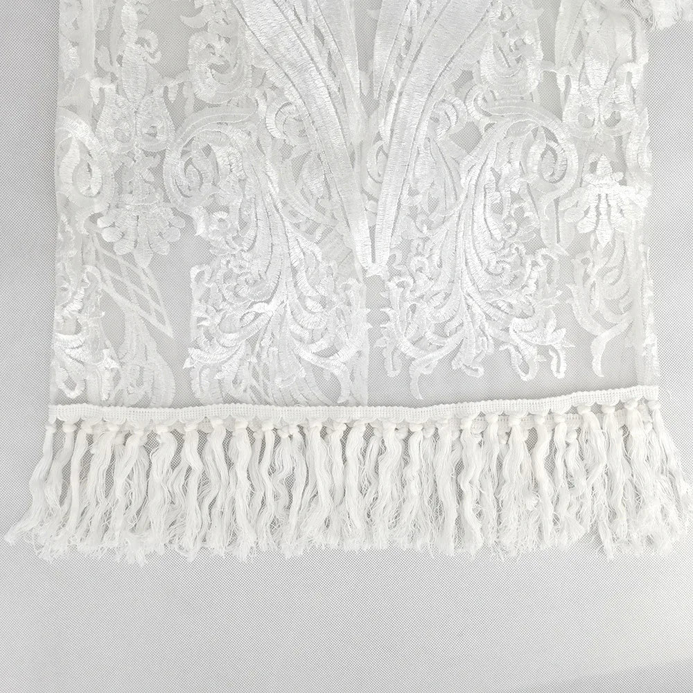Evening Dress + Lace Embroidery Fringe Tassels + Vintage Prom Style With Elegant Silhouette - SN Wigs & More