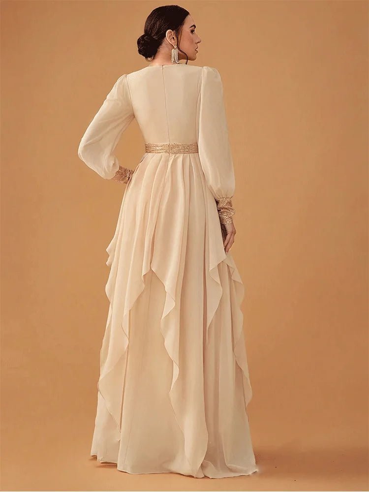 Evening Dress + Sequined Chiffon + Elegant Evening Style - SN Wigs & More