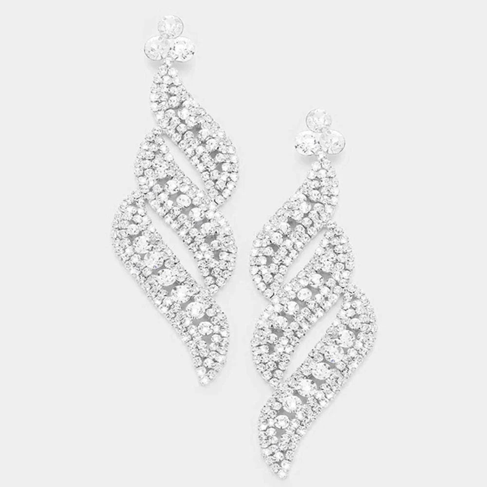 Exaggerated Pendant Earrings Rhinestone Earrings Women Luxury Vintage Jewelry Unique Design Fashion Earrings