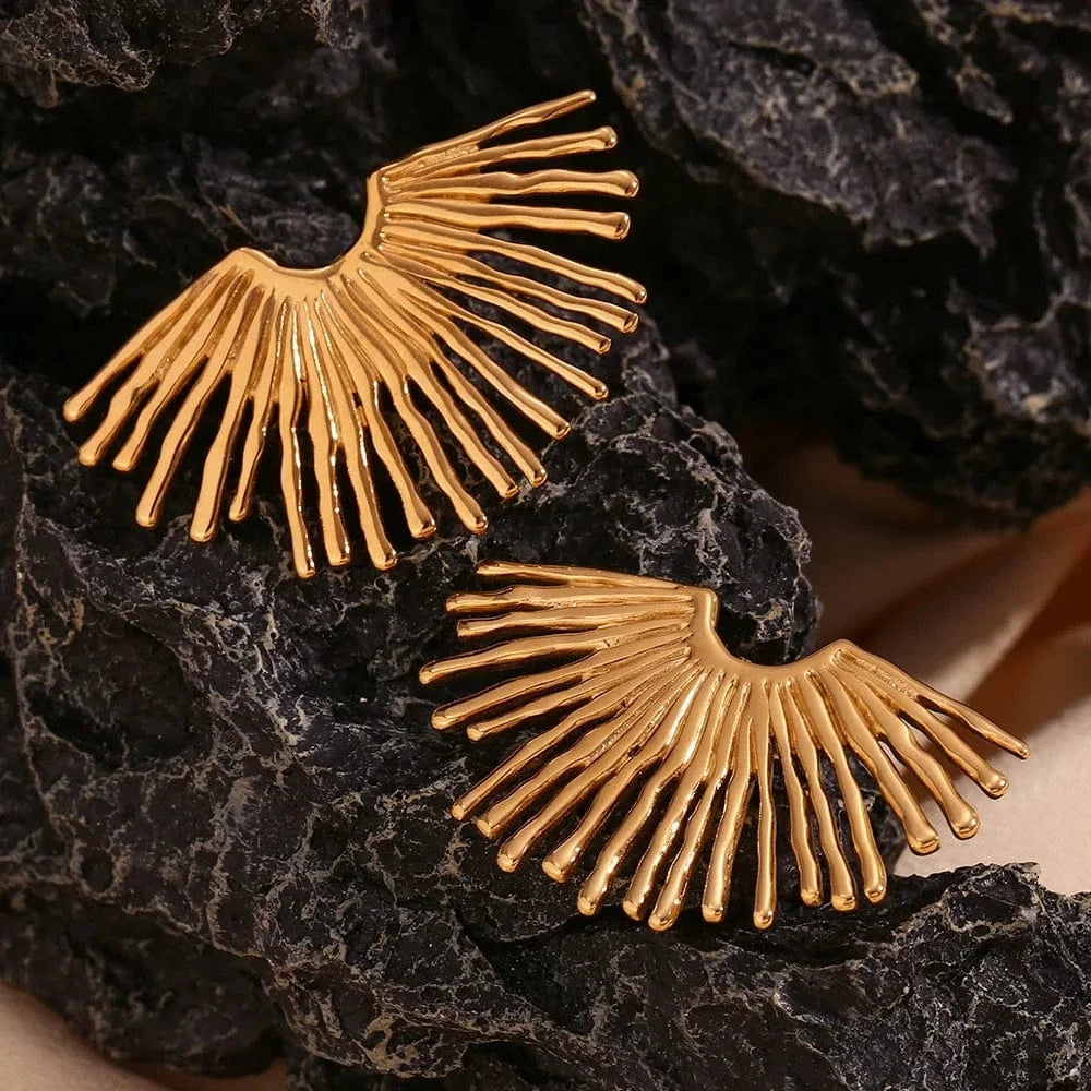 Exaggerated Street Jewelry Boho Stud Earrings Gold Plated Jewelry Stainless Steel Earrings Wholesale Bulk boucles d'oreilles