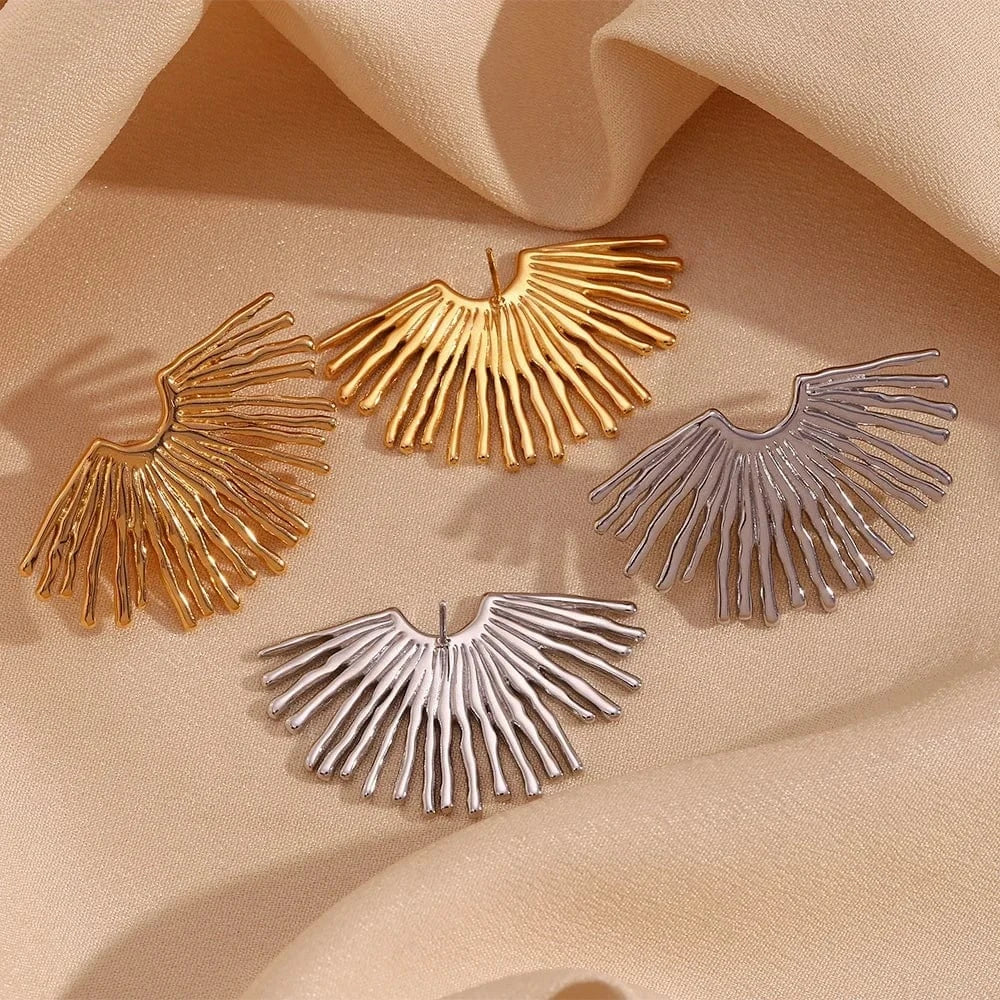Exaggerated Street Jewelry Boho Stud Earrings Gold Plated Jewelry Stainless Steel Earrings Wholesale Bulk boucles d'oreilles