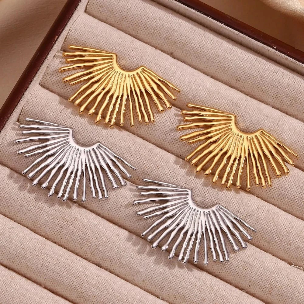 Exaggerated Street Jewelry Boho Stud Earrings Gold Plated Jewelry Stainless Steel Earrings Wholesale Bulk boucles d'oreilles