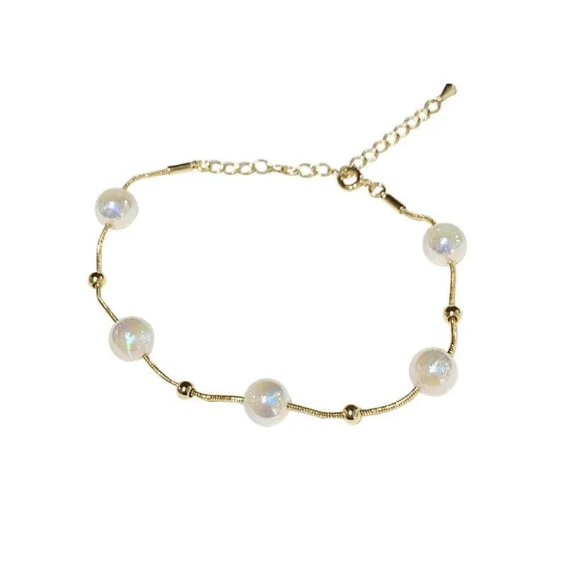 exquisite / 17cm / Gold SL61094  Wholesale korean  simple mermaid pearl fashion design trend Bracelet14k Gold Plated Women Jewelry