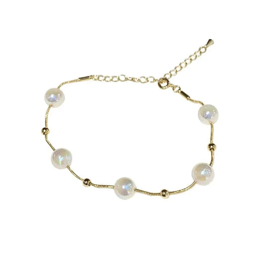 exquisite / 17cm / Gold SL61094  Wholesale korean  simple mermaid pearl fashion design trend Bracelet14k Gold Plated Women Jewelry