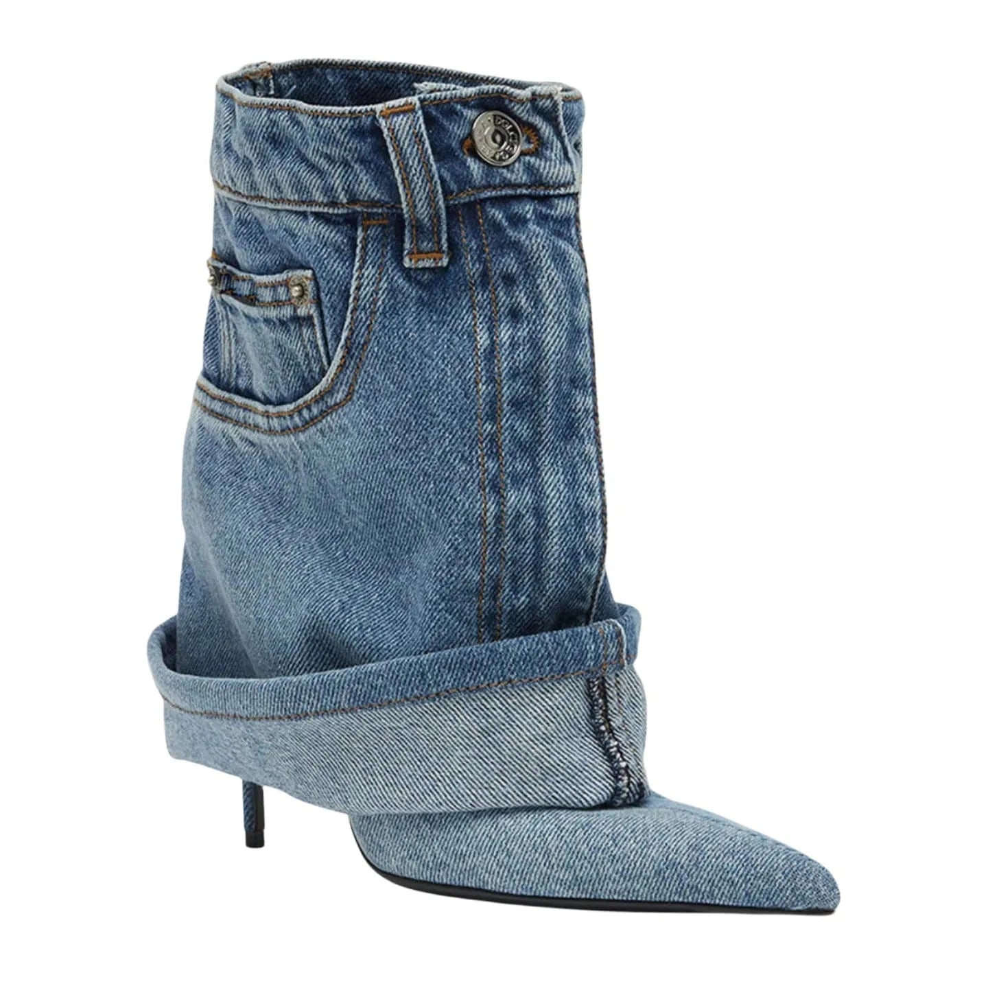 Factory custom directly dropship high fashion good quality denim jeans women's boots