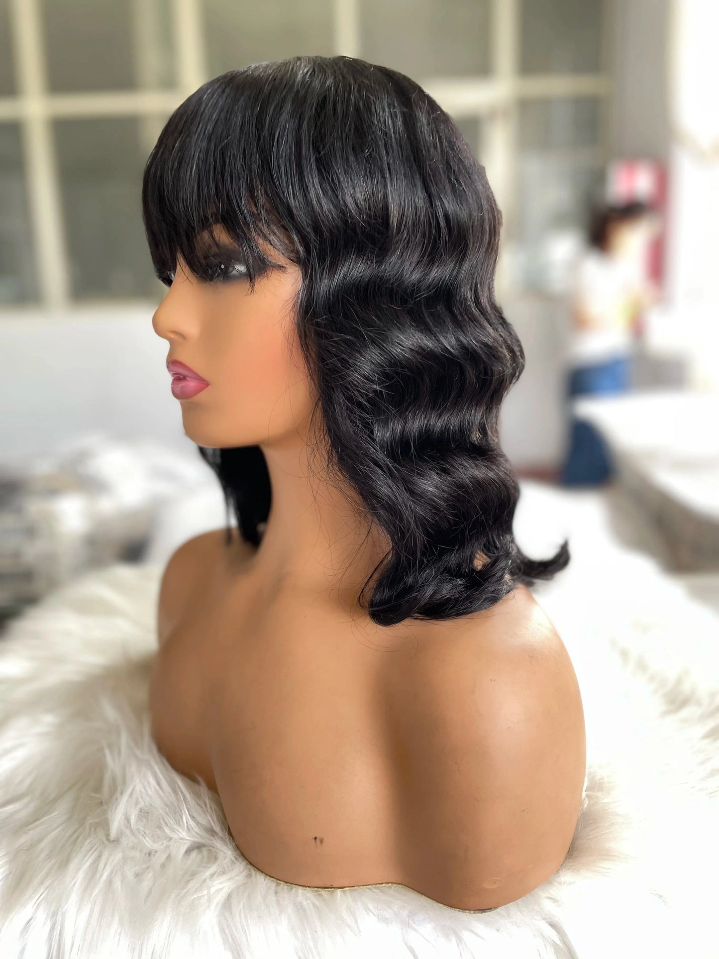 Factory Hot Style Summer Swiss Lace Raw Virgin Human Hair Silky Wave Short Perruque Pixie Cut Lace Front Wigs For Black Women