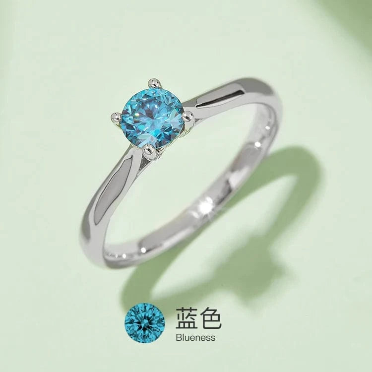 Factory Hotsale Newest Moissanite Ring 0.5ct VVS Pink Moissanits Stone Ring 925 Sterling Silver Jewelry in stock