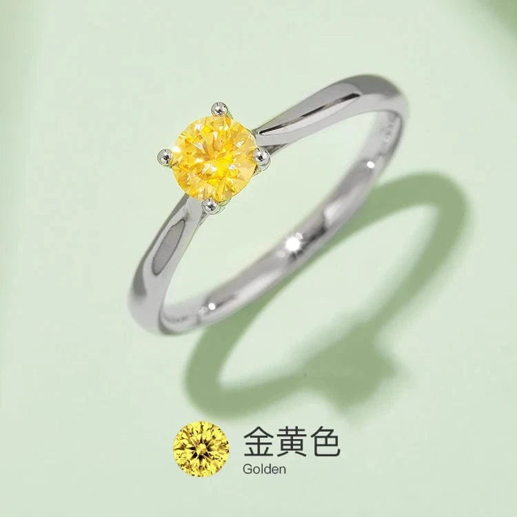 Factory Hotsale Newest Moissanite Ring 0.5ct VVS Pink Moissanits Stone Ring 925 Sterling Silver Jewelry in stock