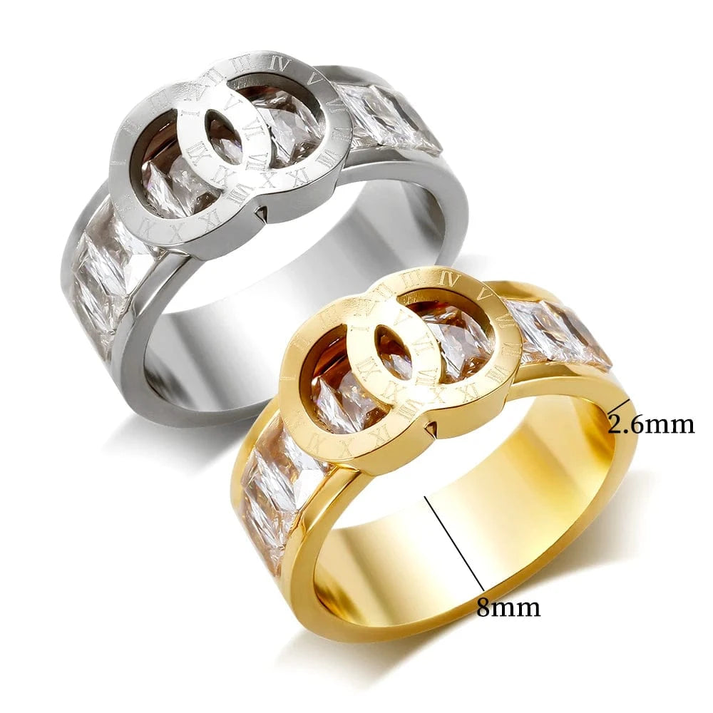 Factory New Fashion Popular Stainless Steel Ring Wholesale Custom Spot One Dropshipping Jewelry