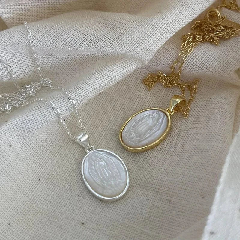 Factory Wholesale 925 Sterling Silver High Quality Maria Shape Pendant Necklace For Women Jewelry