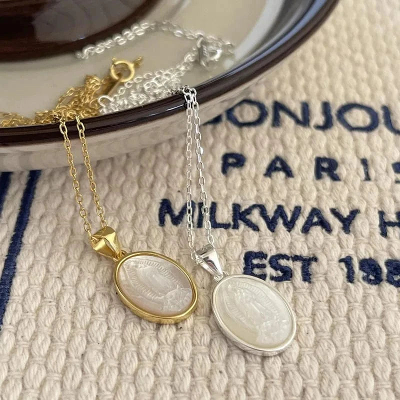 Factory Wholesale 925 Sterling Silver High Quality Maria Shape Pendant Necklace For Women Jewelry