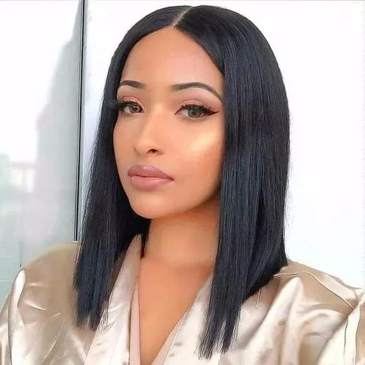 Factory Wholesale Double Drawn Wigs 150 200 Density Bob Lace Frontal Wigs Straight Human Hair Premium Human Hair Bob For Women