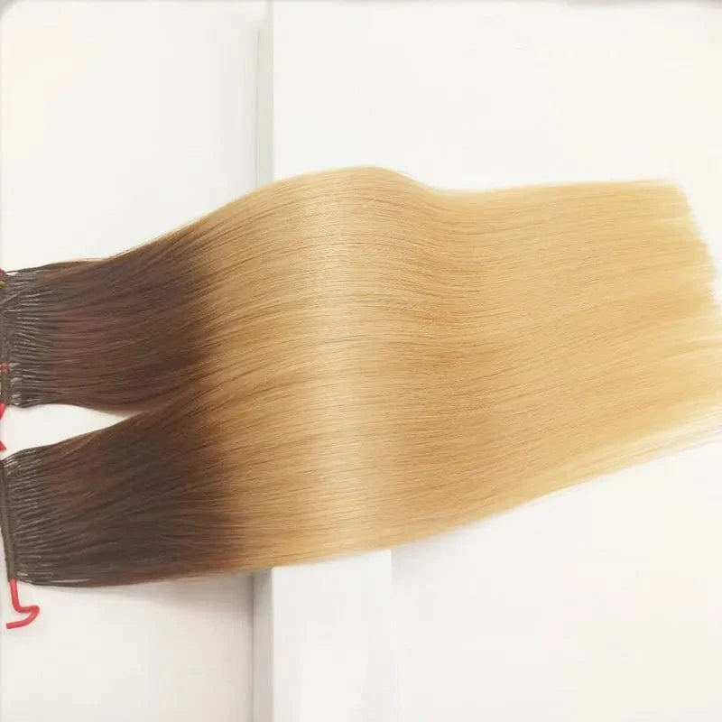 Factory Wholesale High Quality Korea Knotted Remy Hair With Two I-tips Cotton Link Hair Extensions