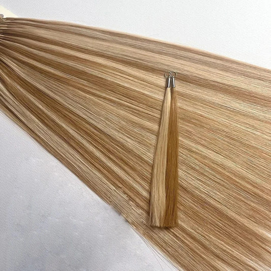 Factory Wholesale High Quality Korea Knotted Remy Hair With Two I-tips Cotton Link Hair Extensions